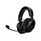 Schwarzes Gaming-Headset mit Mikrofon auf weißem Hintergrund. Das Headset hat gepolsterte Ohrmuscheln und einen verstellbaren Kopfbügel.
