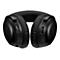 Schwarzes Gaming-Headset. Auf der rechten Seite befindet sich ein Einstellrad, links ein Mikrofon-Symbol und eine grüne Betriebsanzeige. Auf weißem Hintergrund.