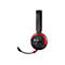 Schwarzes und rotes Headset mit Mikrofon, vor weißem Hintergrund. Das Headset hat das Logo "HyperX".