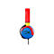 Blau-rot-gelbes Gaming-Headset mit HyperX-Logo und Kabel.