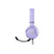 Casque violet, avec microphone et logo HyperX sur fond blanc.
