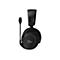 Schwarzes Headset mit Mikrofon und HyperX-Logo. An der Seite sind die Lautstärken-Anzeigen.