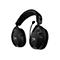 Schwarzes Gaming-Headset mit Mikrofon, HyperX-Logo. Detailreiche Darstellung der Ohrmuscheln und des Bügels.