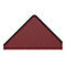 Triangle rouge avec cercles noirs sur fond blanc. Le bord du triangle est noir nervuré.