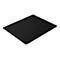 Tapis de souris rectangulaire noir aux coins arrondis, représenté légèrement en biais.