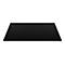 Grand tapis de souris de jeu rectangulaire noir sur fond blanc. Petit logo dans le coin.