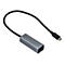 Un adaptateur gris avec connecteur RJ45 et USB-C et un cÃ¢ble noir.