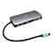 i-Tec USB-C Metal Nano Dock HDMI/VGA with LAN + Power Delivery 100 W - Dockingstation - USB-C / Thunderbolt 3 - VGA, HDMI - GigE