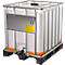 IBC Container, 1000 Liter, EX-Schutz, Chemikalien- und UV-beständig, Kunststoffpalette, B 1200 x T 1000 x H 1163 mm, natur