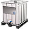 IBC Container, 1000 Liter, HDPE, stapelbar, Auslaufventil, auf Kunststoffpalette, B 1200 x T 1000 x H 1163 mm