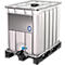 IBC Container, 600 Liter, HDPE, stapelbar, Auslaufventil, auf Kunststoffpalette, B 1200 x T 800 x H 1013 mm