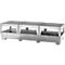 IBC-station ASECOS, staal, met 3 vulstandaarden en vorkheftruckschoenen, 1000 loopputinhoud, B 3280 x D 1300 x H 820 mm, gegalvaniseerd