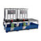 IBC-station ASECOS, staal, met 3 vulstandaarden en vorkheftruckschoenen, 1000 loopputinhoud, B 3280 x D 1300 x H 820 mm, gelakt of gegalvaniseerd
