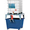 IBC-Station ASECOS, Stahl, mit Abfüllbock u. Staplerschuhen, 1000 l Auffangvolumen, B 1350 x T 1300 x H 1390, lackiert o. verzinkt