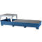 IBC-Station ASECOS, Stahl, mit Gitterrost, Abfüllblock u. Staplerschuhen, 1000 l Auffangvolumen, B 3280 x T 1300 x H 820 mm, lackiert