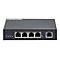 Schwarzer 4-Port Gigabit Ultra PoE Extender von Intellinet vor weißem Hintergrund.