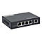 Schwarzer Intellinet 4-Port Gigabit Ultra PoE Extender mit Netzwerkanschlüssen vor weißem Hintergrund.