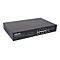 Schwarzer Intellinet 8-Port Gigabit Ethernet PoE+ Web-Managed Switch mit 2 SFP-Ports vor weißem Hintergrund.