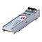 Silberner SFP-Transceiver-Modul mit einem Etikett, Barcode und rotem Logo auf weißem Hintergrund.