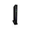 Schwarze Dockingstation mit blauen und grÃ¼nen LEDs. Unterhalb sind zwei USB-Ports und AudioanschlÃ¼sse.