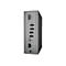 Grauer Adapter mit verschiedenen AnschlÃ¼ssen: VGA, HDMI, USB, LAN und Stromanschluss.