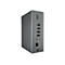 Grauer Dockingstation-Adapter. Auf der RÃ¼ckseite befinden sich AnschlÃ¼sse wie HDMI, USB und LAN.