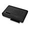 Schwarzer Icy Dock Adapter fÃ¼r 2,5 SATA SSDs und M.2 NVMe/SATA-SSDs. Mit ICY DOCK-Logo.