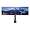 Iiyama DS1002C-B1 - Befestigungskit - einstellbarer Arm - für 2 Monitore - Schwarz