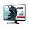 Ein schwarzer iiyama G-MASTER Monitor mit 27-Zoll-Display, auf dem das Logo der Marke sowie technische Daten angezeigt werden.