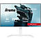 Weißer Iiyama-Monitor mit G-Master-Logo. Anzeige von 200 Hz, 0,5 ms Reaktionszeit. Nvidia G-Sync Compatible.