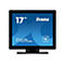 Ein schwarzer Touchscreen-Monitor mit der Aufschrift 17", iiyama und ProLite T1721MSC.
