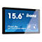 15,6 Zoll Touchscreen-Monitor von iiyama. Bildschirm blau, Rahmen schwarz, Schriftzug: 15.6", iiyama, ProLite, Full HD.