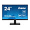 Ein schwarzer iiyama ProLite Monitor, 24 Zoll, mit der Aufschrift „24 Zoll“, „100Hz“, „IPS“ und „USB HUB“.