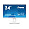Weißer Iiyama ProLite XUB2492HSU 24 Zoll Monitor vor weißem Hintergrund.