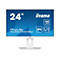 Ein weißer Iiyama Monitor mit blauem Hintergrund. Der Bildschirm zeigt die Aufschrift 24", iiyama, ProLite, XUB2492HSU, IPS, 100 Hz.