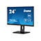 Ein schwarzer Monitor, der auf einem Tisch steht. Auf dem Bildschirm steht 24", iiyama, IPS, 100 Hz und ProLite XUB2492QSU.