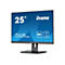 Schwarzer iiyama ProLite Monitor mit 25 Zoll Bildschirm. Aufschrift: IPS, 1920x1200.