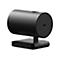Schwarze Webcam, zylindrische Form. Mit StandfuÃŸ, USB-C Anschluss.
