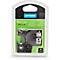Dymo label tape in packaging, black/white labeled.