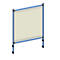 Infectiebeschermingsframe 5900 voor fetra-transportinrichtingen, stalen buis/PVC-folie, briljantblauw RAL 5007/transparant, L 910 x B 49 x H 1410 mm