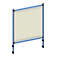 Infectiebeschermingsframe 5901 voor fetra-transportinrichtingen, stalen buis/PVC-folie, briljantblauw RAL 5007/transparant, L 1060 x B 49 x H 1410 mm