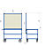 Infectiebeschermingsframe 5903 voor fetra-transportinrichtingen, staalbuis/PVC-folie, briljantblauw RAL 5007/transparant, L 1260 x B 49 x H 1410 mm