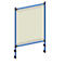 Infektionsschutzrahmen 5940 für fetra Transportgeräte, Stahlrohr/PVC-Folie, brillantblau RAL 5007/glasklar, L 916 x B 49 x H 1410 mm