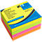 inFO Power Notes cube de notes adhésives, 75 x 75 mm, 320 feuilles, blanc, 3 couleurs