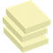 inFO Power Notes Haftnotizen, 50 x 40 mm, 100 Blatt pro Block, 4x 3 Blöcke, blanko, gelb
