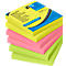 inFO Power Notes notes adhésives, 75 x 75 mm, 80 feuilles par bloc, 6 blocs, 3 couleurs