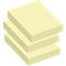 inFO Power Notes notes autocollantes, 50 x 40 mm, 100 feuilles par bloc, 4x 3 blocs, blanc, jaune