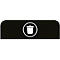 Informatiebord voor configureerbaar recyclingstation van Rubbermaid, voor 87 liter containerunit, B 489 x H 203 x D 20 mm, restafval, zwart