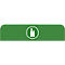 Informatiebord voor configureerbaar recyclingstation van Rubbermaid, voor container van 125 liter, B 610 x H 203 x D 20 mm, glas, groen