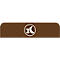 Informatiebord voor Rubbermaid configureerbaar recyclingstation, voor 125 liter containerunit, B 610 x H 203 x D 20 mm, bioafval, bruin